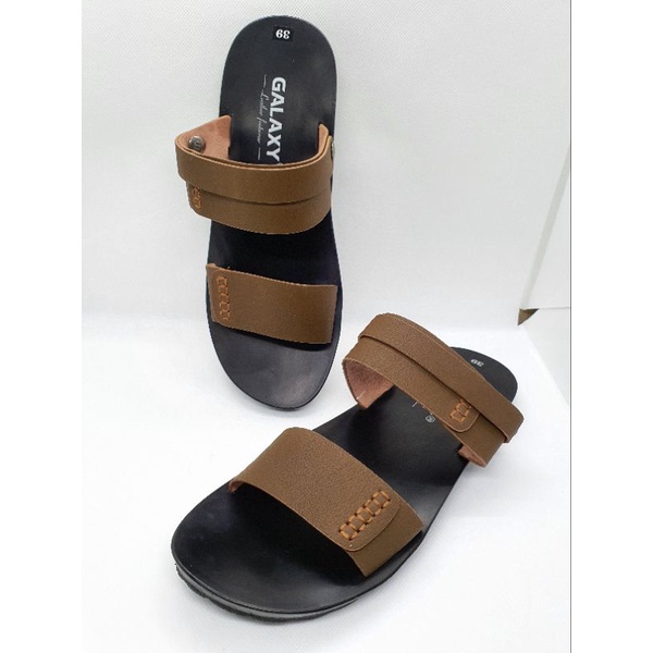Dép da nam quai ngang Galaxy Trường An H38(size 38-42)