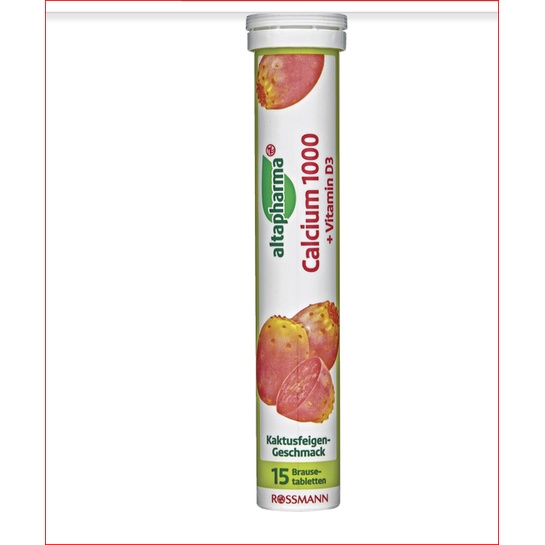 Sủi Altapharma Calcium 1000 D3 ống 15 viên của Đức