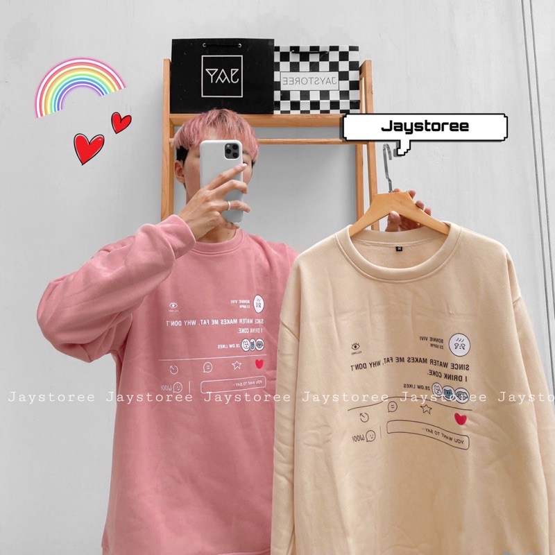 Áo Sweater Nỉ Bông Unisex VIVI [ FREESHIP ] form nam nữ unisex ❤️ Jaystoree ❤️