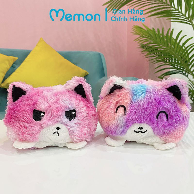 [Mã LIFE0503TOYS giảm 10% đơn 0Đ] Thú Bông Mèo Cảm Xúc 2 Mặt Cao Cấp Memon