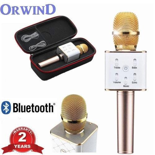 Micro karaoke tích hợp Loa Bluetooth Q7 bảo hành 6 tháng 1 đổi 1 Kèm Dây Sạc + Hộp đựng + Led Usb siêu sáng 15k