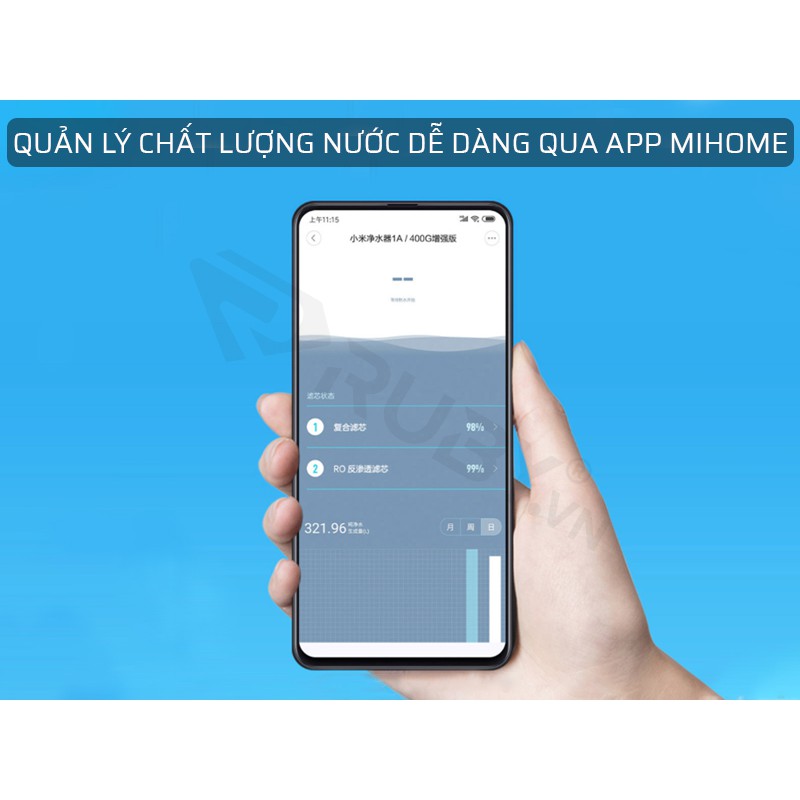 MÁY LỌC NƯỚC GIA ĐÌNH XIAOMI 1A 400G - HÀNG CHÍNH HÃNG