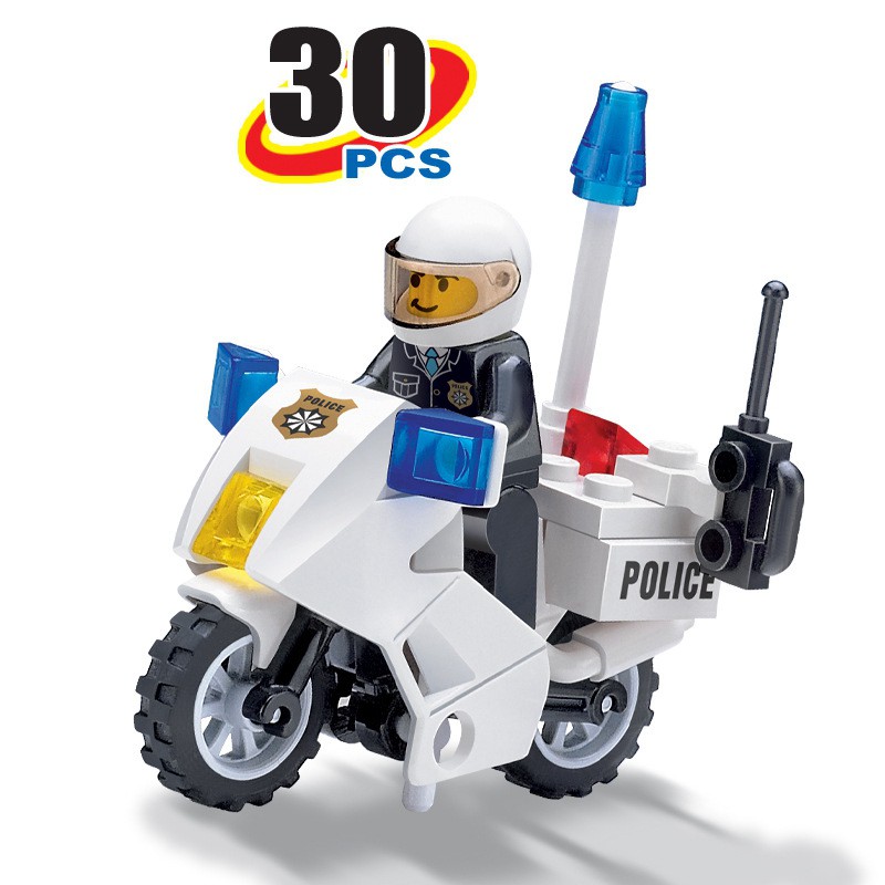 LEGO Bộ 30 Mô Hình Lắp Ráp Lego Xe Cảnh Sát Cho Bé