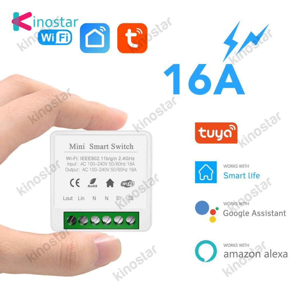 16A MINI Wifi Thông Minh Switch TỰ LÀM hỗ trợ 2-cách điều khiển Hẹn Giờ Không Dây Thiết Bị Chuyển Mạch Thông Minh Nhà Nhóm điều khiển Tự Động Hóa Tương Thích với Tuya Alexa Google Nhà