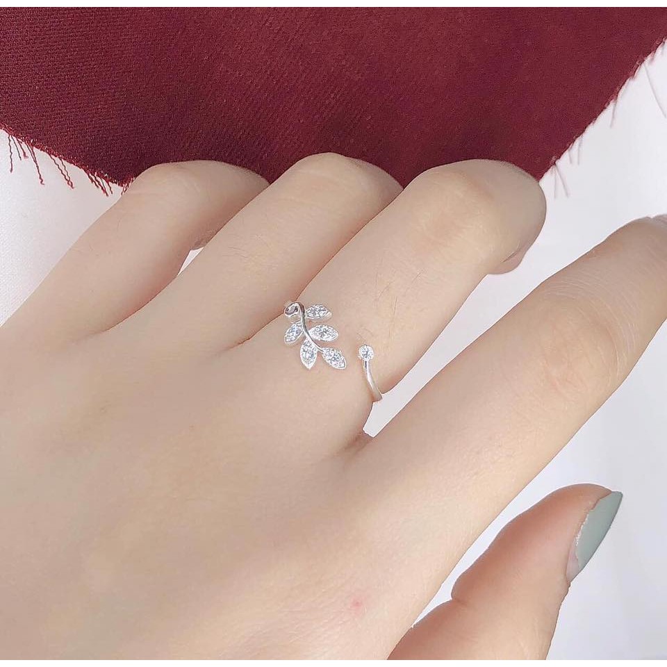 Nhẫn bạc nữ | Nhẫn lá bạc