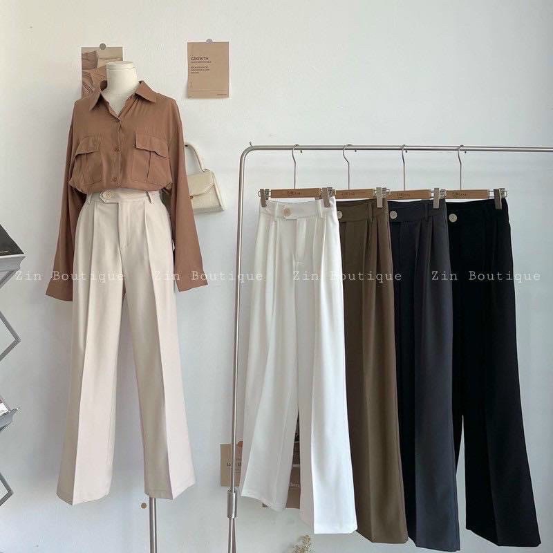 QUẦN XUÔNG CẠP CÚC TO LỆCH KHÔNG NHĂN PHONG CÁCH HÀN QUỐC MS21835