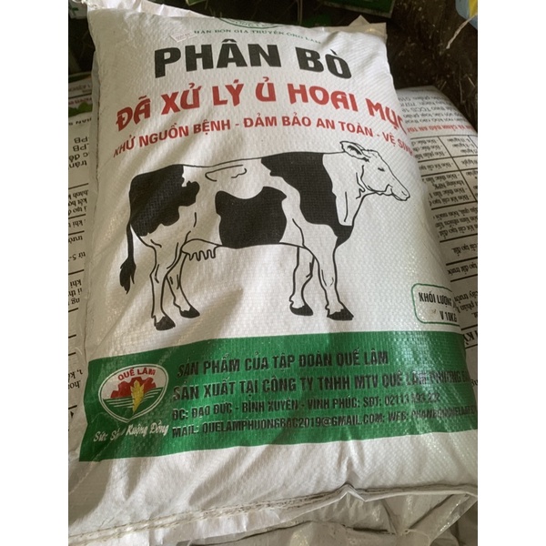 Phân bò đã xử lý ủ hoai mục Quế Lâm bao 10kg