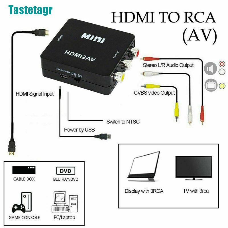 Cáp Chuyển Đổi Từ Hdmi Sang Rca Av Cvbs 3rca 1080p | BigBuy360 - bigbuy360.vn
