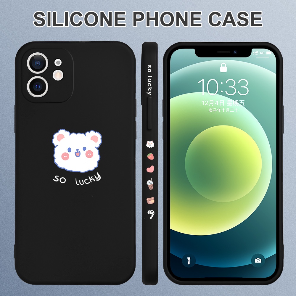 Ốp Điện Thoại Hình Gấu Trắng Đen Cho Xiaomi 9A 4X Redmi Note 5 7 8 10 9 Pro K20 Pro K30i POCO X2 Xiaomi 9T/9T Pro Redmi 6 7 9 4A 5A 6A 8A Pro