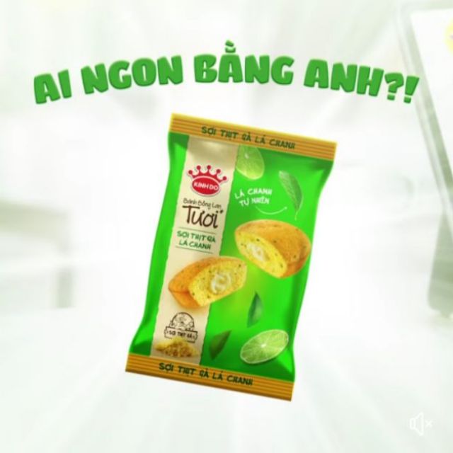 Bánh ăn sáng bông lan tươi Gà lá chanh Kinh Đô 55g