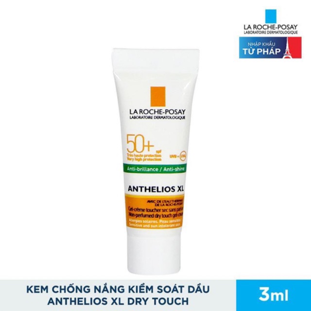 [Mini size 3ml] Kem chống nắng giúp kiểm soát bóng nhờn La Roche-Posay Anthelios XL Dry Touch