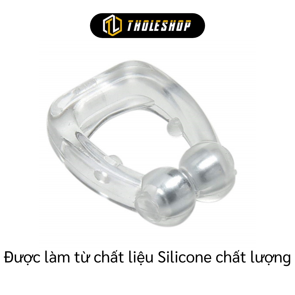 Dụng Cụ Giảm Tiếng Ngáy - Kẹp Mũi Silicon Noseclip, Silicon Từ Tính Chống Ngáy Khi Ngủ 3473