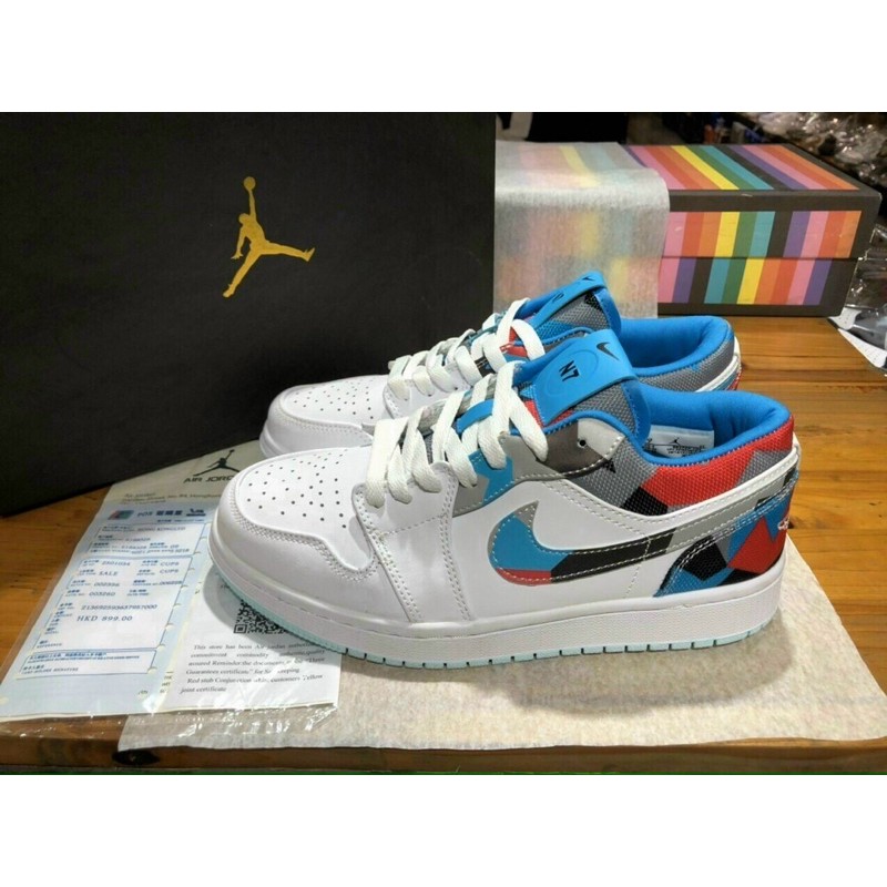 Giầy JD1 Trắng thổ cẩm R E P 1:1 SC [ Freeship + Giấy tờ ]