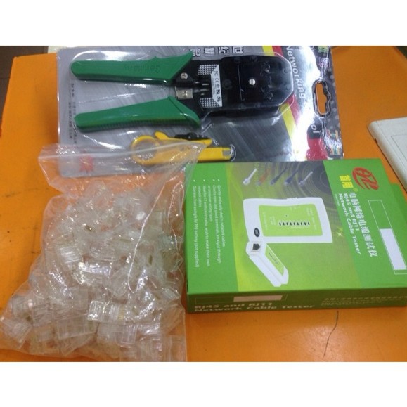 Bộ kít gồm kìm mạng + test mạng + hạt mạng