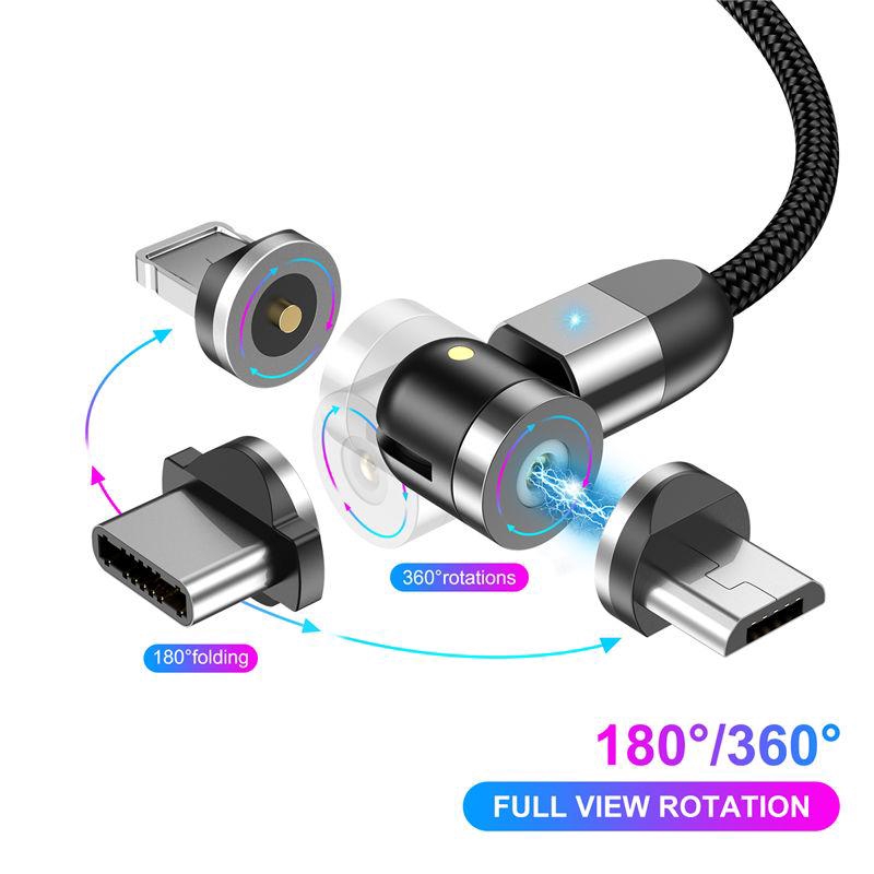 Cáp Sạc Nam Châm Cổng Micro Usb Type C 1m/2m 2.4a
