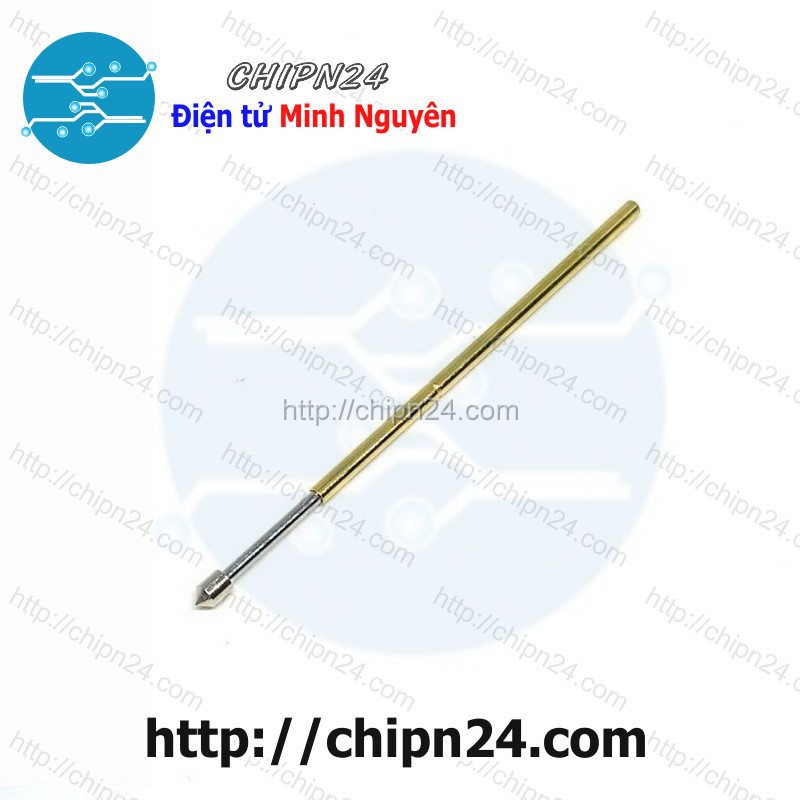 [3 CÂY] Kim test mạch P75-E2, dài 16.5mm, đường kính đầu 1.3mm, đường kính thân 1.02mm, trở kháng 50mΩ, 3A, đầu hình nón