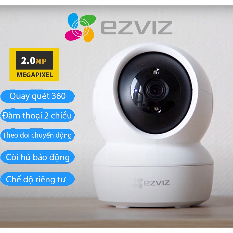 Camera wifi ezviz C6N 4MP, 2MP xoay 360 - Hàng chính hãng, Bảo Hành 24 Tháng