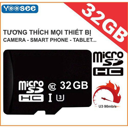 Thẻ nhớ 32GB(tặng đầu đọc thẻ) tốc độ cao chuyên dụng cho camera,điện thoại, loa đài