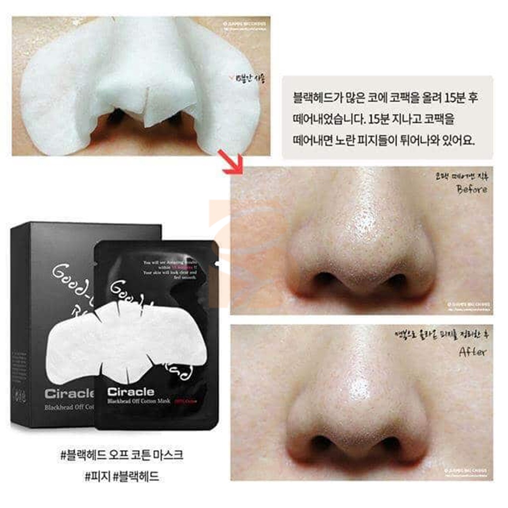 Miếng đẩy mụn đầu đen Ciracle Goodbye Blackhead Off Cotton Mask - Sam’s Beauty Store