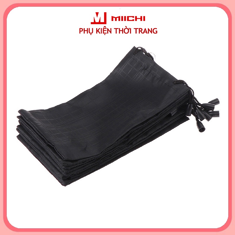 Túi dây rút họa tiết kẻ đen siêu dày dặn đựng kính mắt đồ trang điểm miệng dây rút rất tiện lợi chống nước đẹp giá rẻ