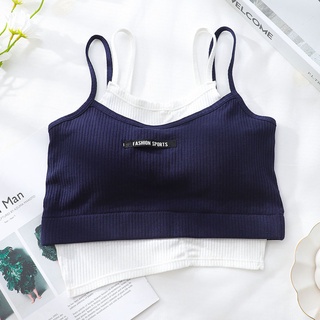 AOWEINISI hai lớp áo vest nữ / đồ lót cô gái với miếng đệm ngực