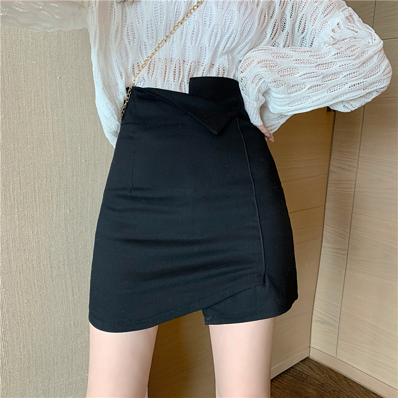 Korean Fashion Irregular High Waist Sexy Slim Mini Skirt