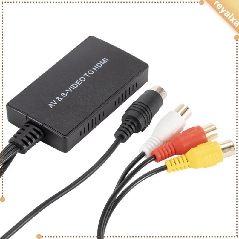 Bộ Chuyển Đổi AV S-video Sang HDMI PAL / NTSC Cho Máy Phát DVD Blue-Ray N64 VHS VCR