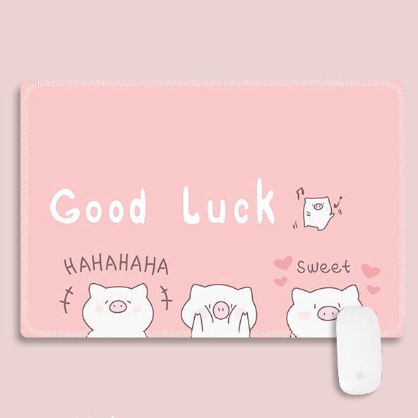 Tấm Lót Chuột Kích Thước Lớn Dày Dặn Họa Tiết Hoạt Hình Dễ Thương