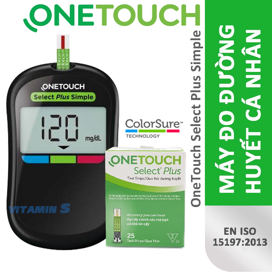 ONETOUCH SELECT SIMPLE PLUS ⚡ Máy đo đường huyết ONETOUCH đơn giản, dễ sử dụng với người mới bắt đầu ⚡ Hộp que 25 đi kèm