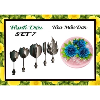 Kim 3D Hoa Mẫu Đơn Set 7