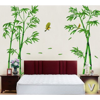 Decal dán tường Cây tre
