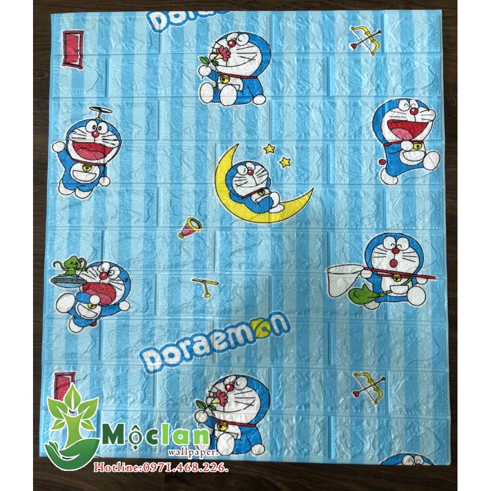 Xốp Dán Tường 3D DOREMON  VÀ HELLO KITTY, khổ 70cm x 77cm, dày 5mm. Siêu đẹp. | BigBuy360 - bigbuy360.vn