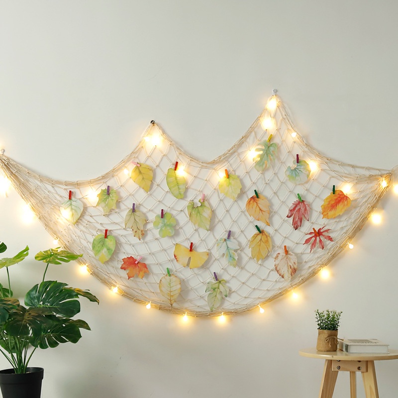 Lưới Đánh Cá Decor Trang Trí Góc Làm Việc Phòng Studio Quán Cafe Spa Phụ Kiện Chụp Ảnh Cao Cấp