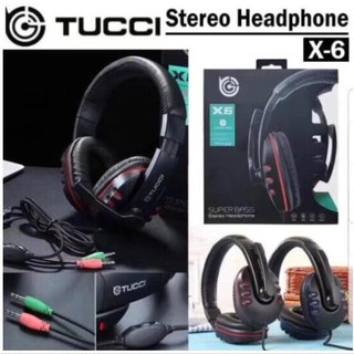 Tai Nghe Chụp Tai TUCCI X6 Gamming, nghe nhạc PC, Laptop