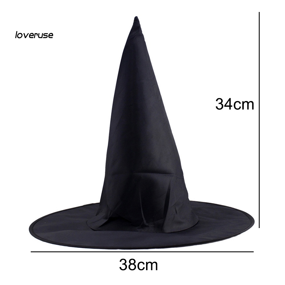 Mũ Phù Thủy Màu Đen Hóa Trang Halloween Cho Nữ