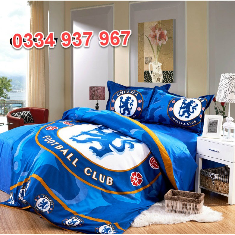 [FREESHIP 99K]Ga giường logo đội bóng Mu- CHelsea - BArca - Real