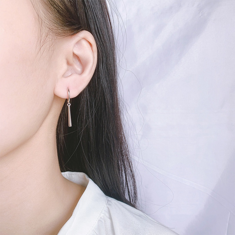 Bông Tai Mạ Bạc 925 Hình Giọt Nước 3 Kích Cỡ Thời Trang Dành Cho Nam Và Nữ