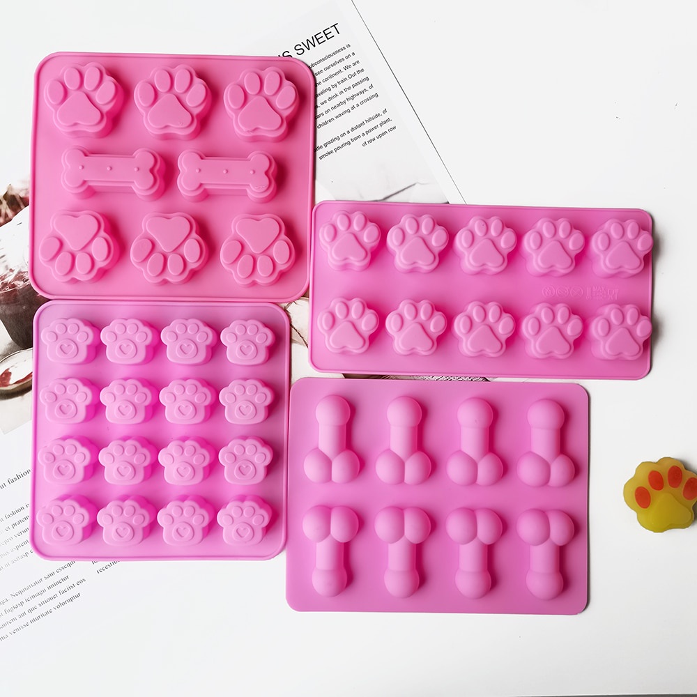Khuôn Silicon Hình Chân Chó Mèo Nướng Bánh - Làm Chocolate - Panna Cotta - Mousse - Pudding - Tàu Hũ - Làm Thạch