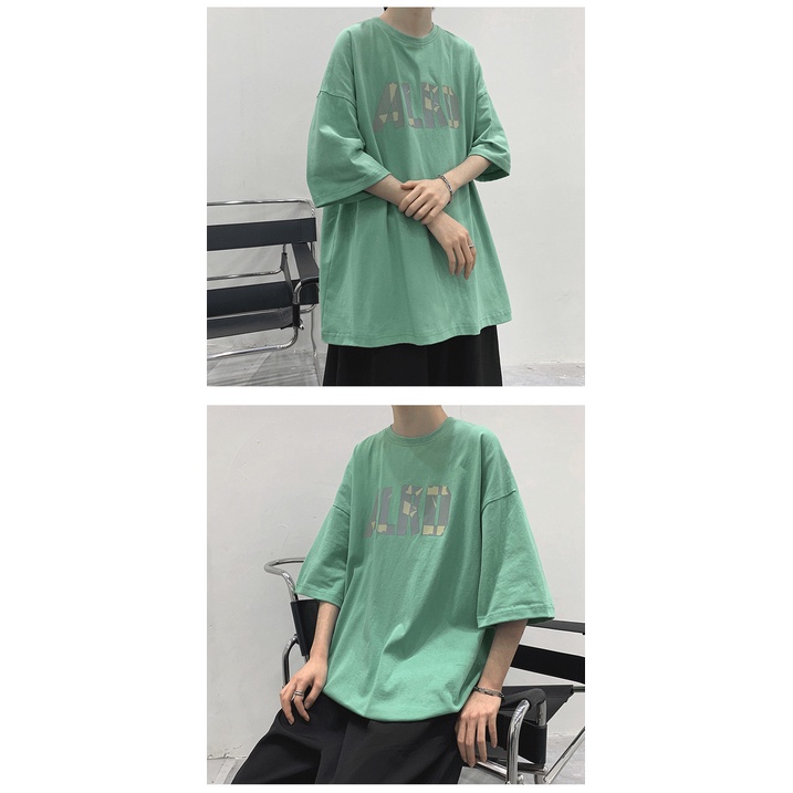 Áo Thun Ngắn Tay Form Rộng Phong Cách Hàn Quốc Dành Cho Nam