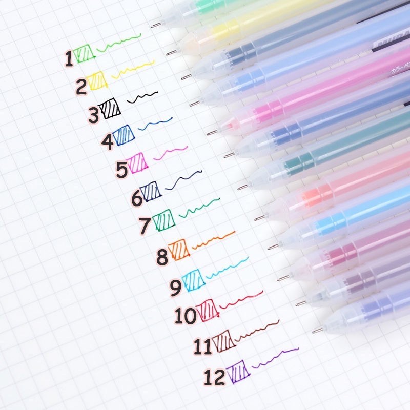 Bút gel MIRA ngòi 0.5mm nhiều màu tùy chọn cho học sinh/sinh viên