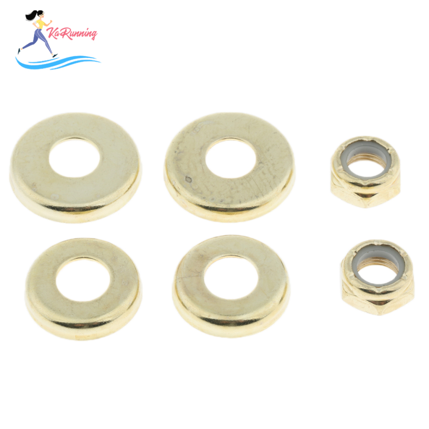 [whweight]4pcs Replacement Skateboard Truck Bushings Washers Cup Gasket With Nuts Hardware