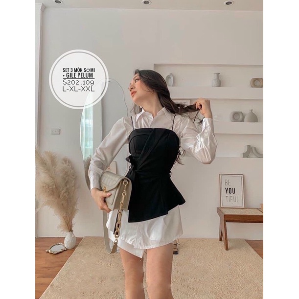 Set ghile peplum bigsize (55-90kg)