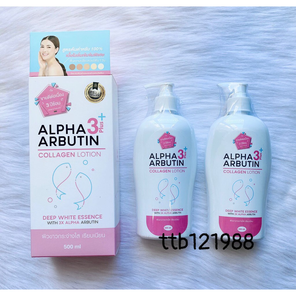 Dưỡng Trắng Alpha arbutin Lotion 3+Plus Collagen 500ml