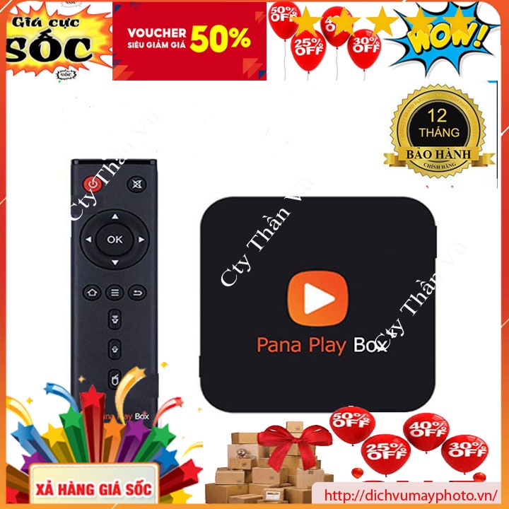 Tivi Box Pana Play Box Ram 4GB Rom 8GB truyền hình bản quyền