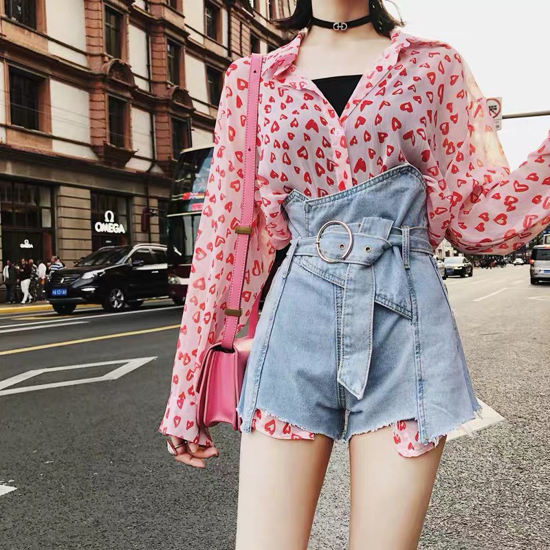 ORDER - Quần shorts bò cạo cao rách cá tính Ulzzang-BigSize S -> 5XL