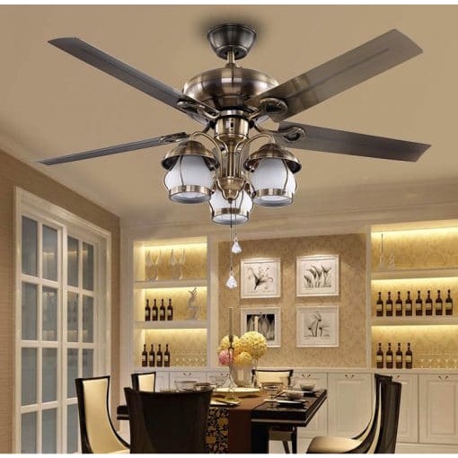 Quạt trần đèn 104, SuperVilighting,MS: QTR-104, Động cơ Đồng AC 90W. sải cánh 1,32m, số cánh 0Bảo hành động cơ 48 tháng.