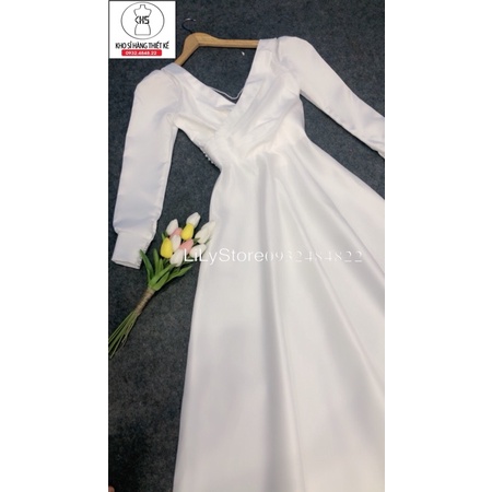 ĐẦM NÀNG CỔ V CHÉO HỞ LƯNG KẾT CHUỔI NGỌC full size :S/M/L/XL ( ẢNH VÀ VIDEO CHỦ SHOP TỰ QUAY 1000%)