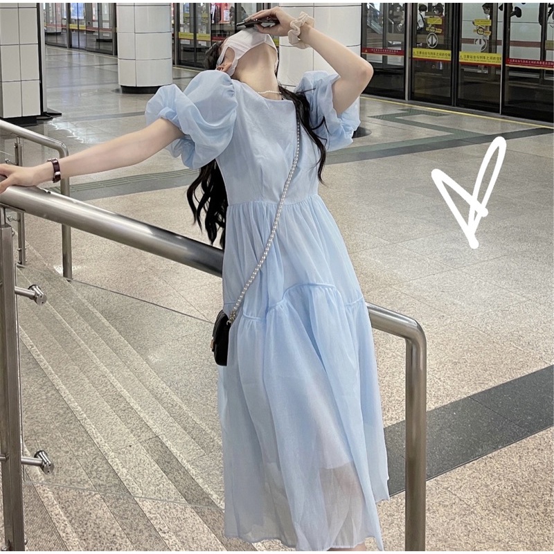 ĐẦM MIDI VOAN KHÚC THẮT EO TƠ