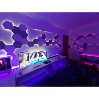 Tấm formex lục giác trang trí góc gaming dày 5mm