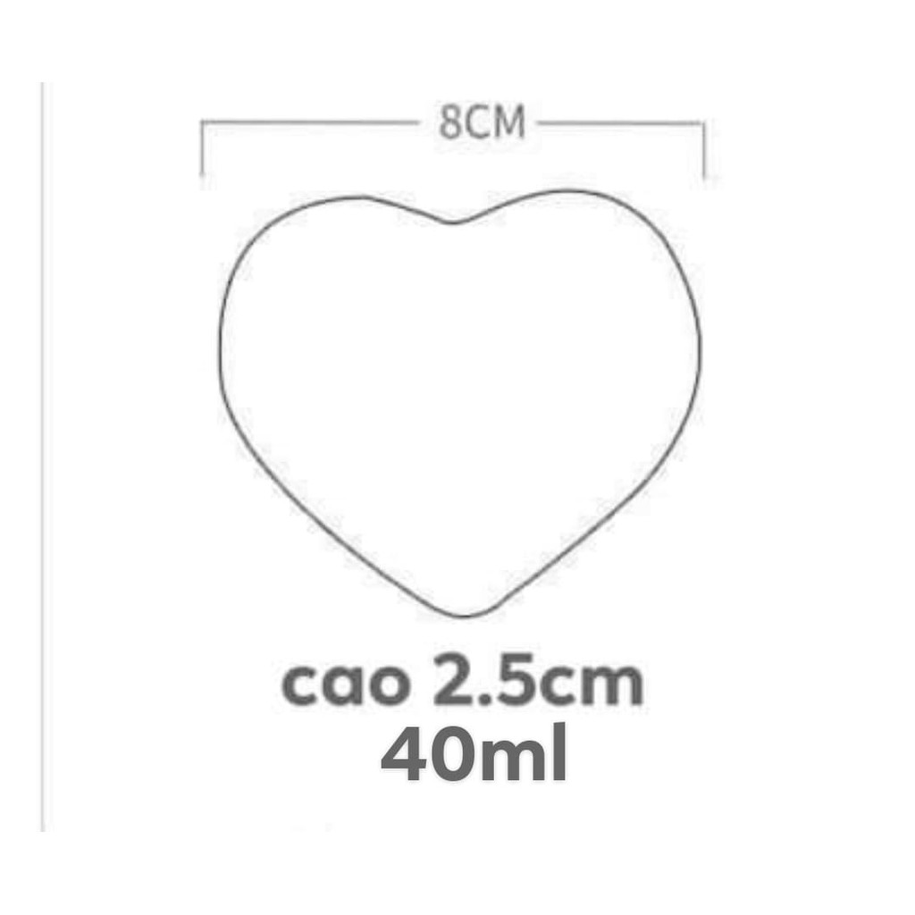 [Freeship] Chén bát ăn dặm hình trái tim nhỏ-mini 40ml[Freeship]- sứ cao cấp - xem video mô tả